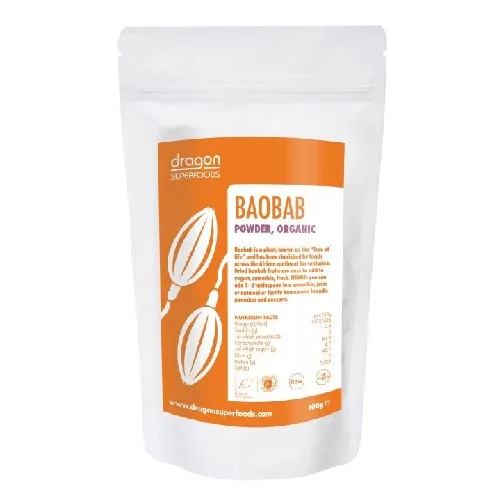 Baobab Pulbere Raw Bio 100gr  Dragon Superfoods
