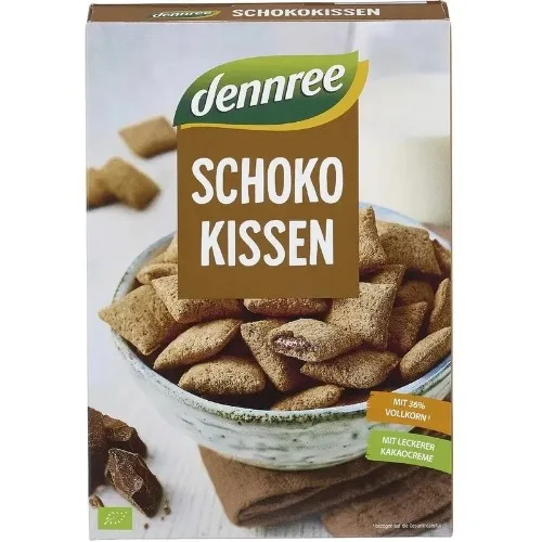 Cereale pernute umplute cu ciocolata, Eco, 375g, Denree