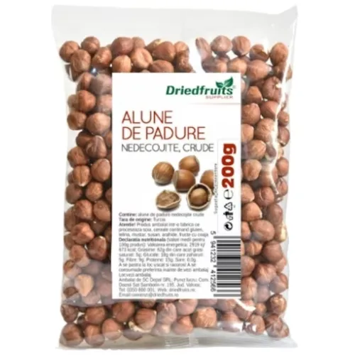 Alune de Padure Crude Nedecojite 200gr Driedfruits