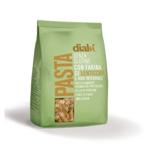 Paste Fusilli din Linte si Orez Integral, 240gr, Dialcos