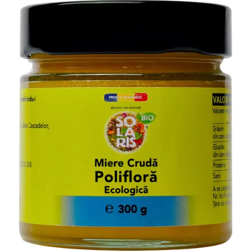 Miere Cruda Poliflora Eco 300g Solaris