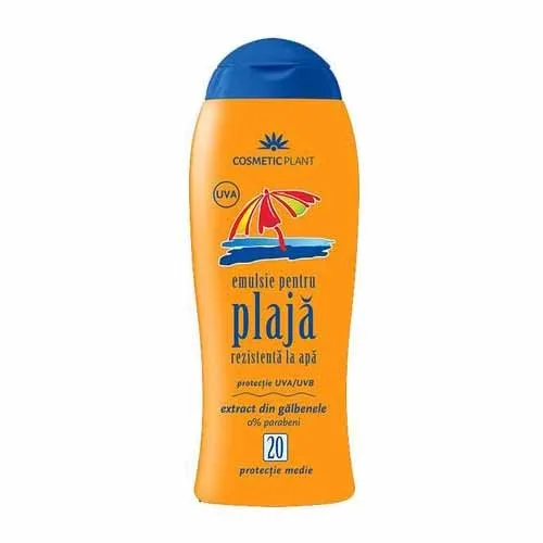 Emulsie SPF20 pt Plaja Rezistenta la Apa 200ml Cosmetic Plant