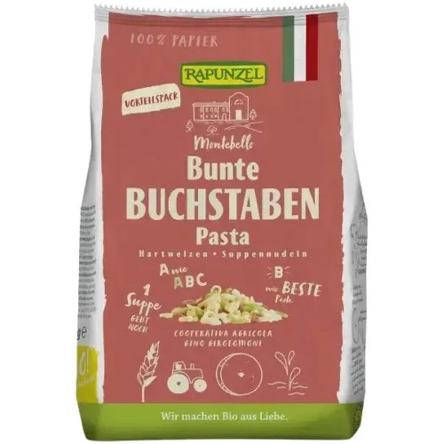Fidea Supa Litere Colorate, Eco, 500g, Rapunzel