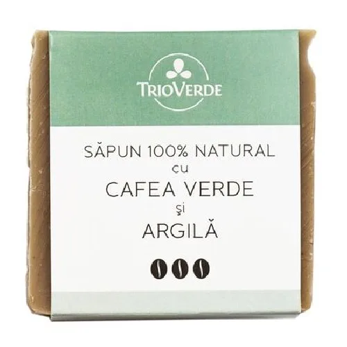 Sapun Natural cu Cafea Verde si Argila 110gr Trio Verde