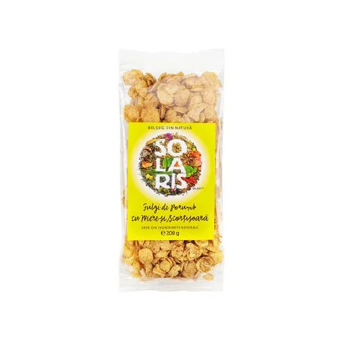 Fulgi de Porumb cu Miere si Scortisoara 200gr Solaris