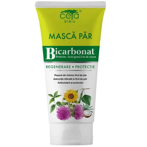 Masca de par cu bicarbonat , proteine, acizi grasi si unt de cocos 150ml Ceta