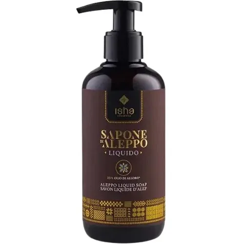 Sapun lichid de alep cu 25% ulei de dafin, 250ml, Isha