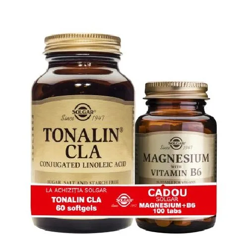 Tonalin CLA 1300mg 60cps + Magnesium cu B6 100tb, Solgar