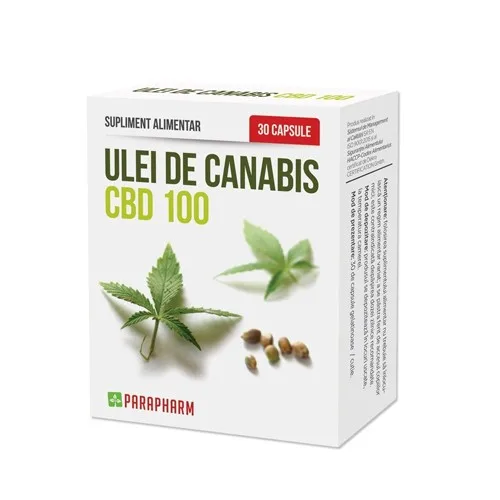 Ulei De Canabis CBD 100, 30cps,  Parapharm
