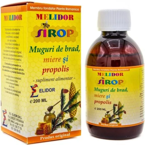 Sirop Muguri Brad. Miere si Propolis 200ml Elidor