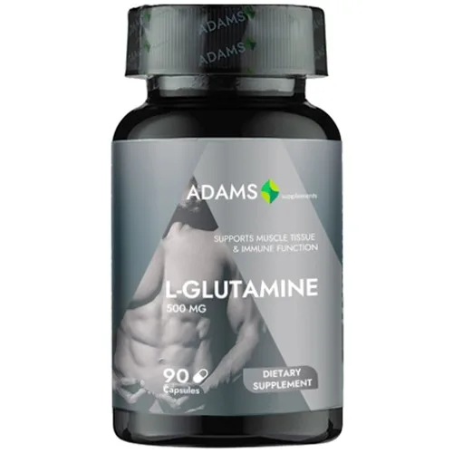 L-Glutamine 500mg, 90cps, Adams Supplements