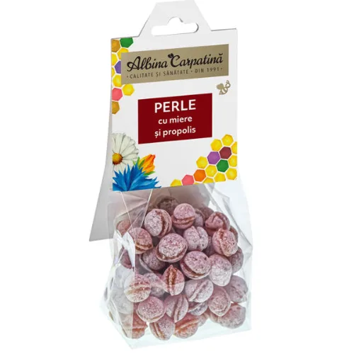 Perle cu Miere si Propolis 100gr Albina Carpatina