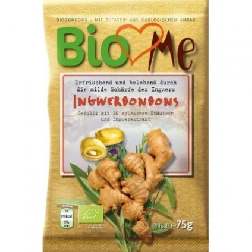 Bomboane cu Ghimbir,Ecologice, 75gr, BioMe