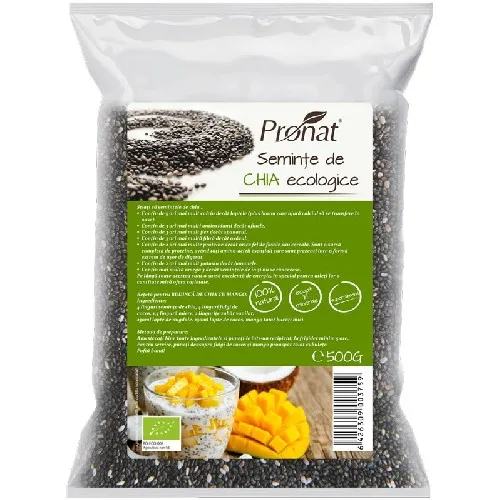 Seminte Chia Bio, 500g, Pronat