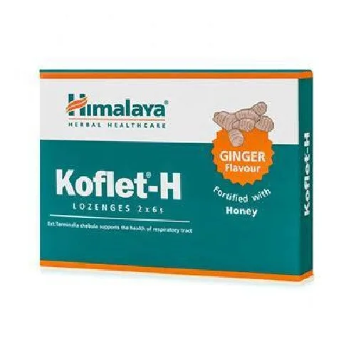 Koflet Pastile cu Ghimbir 12buc  Himalaya