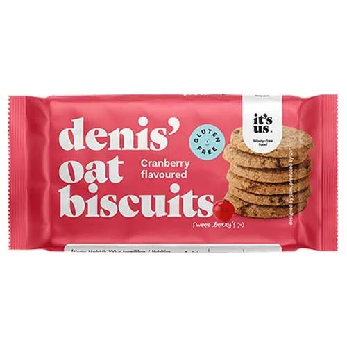 Biscuiti fara Gluten cu Fulgi de Ovaz si Merisoare Denis 50gr It