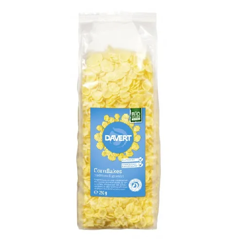 Fulgi de Porumb fara Sare, zahar si gluten Bio 250g Davert