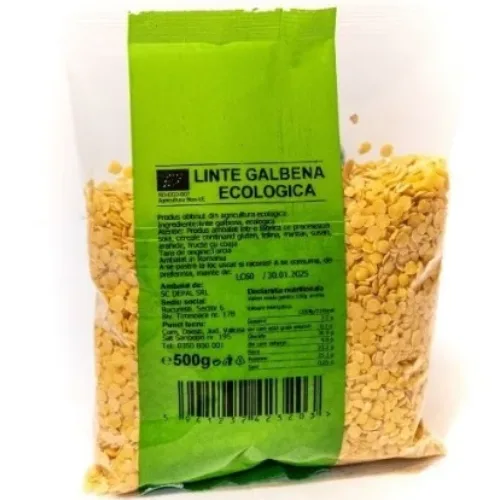 Linte Galbena Ecologica 500g Driedfruits