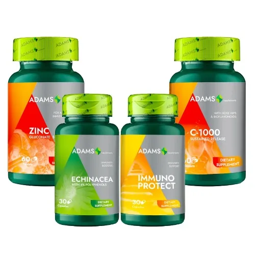 Pachet de Imunitate - Vit. C + Zinc + Echinaceea + Immunoprotect