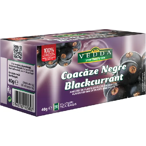 Ceai Coacaze Negre 20plicuri Vedda