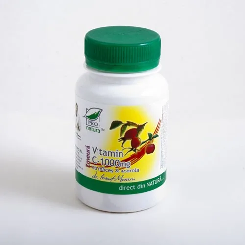 Vitamina C Maces si Acerola Zmeura 1000mg Pro Natura