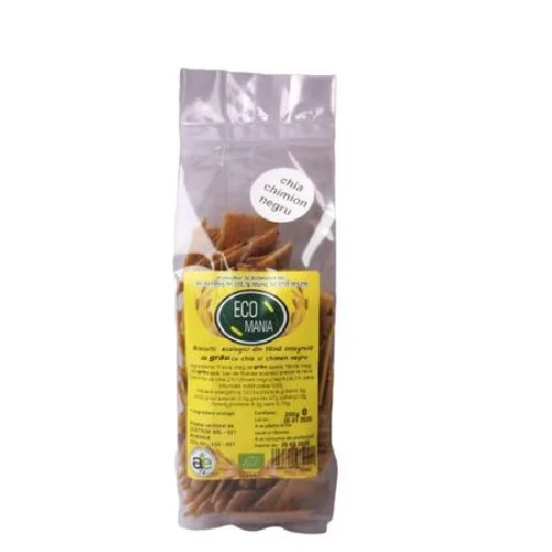 Biscuiti Integrali Spelta Cu Seminte Chimen, 200gr, Eco Mania