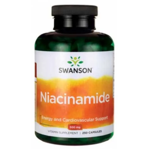 Vitamina B3 (niacinamida) 500mg 250cps, Swanson 