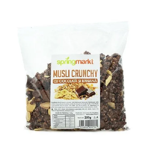  Crunchy musli (cu ciocolata si banane) 350gr Springmarkt