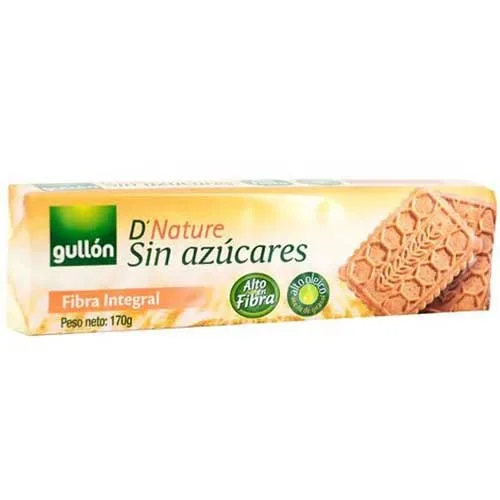Biscuiti Cu Fibre Vegetale Fara Zahar, 170g, Gullon