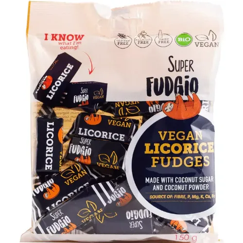 Caramele Bio cu Aroma Lemn Dulce 150gr Super Fudgio