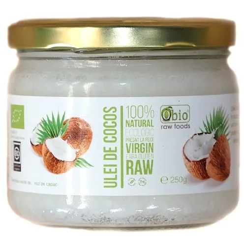 Ulei de Cocos Virgin Raw Bio 250gr Obio