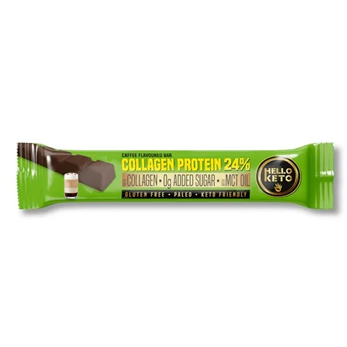 Baton Proteic Collagen cu Gust de Cafea Helloketo 40g Mpline