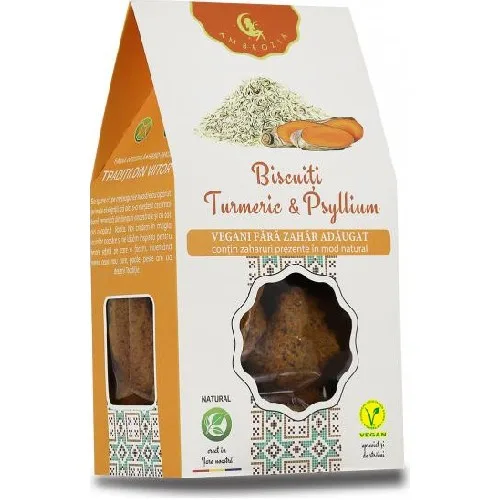Biscuiti Digestivi Cu Turmeric si Psyllium 150g Hiper Ambrozia
