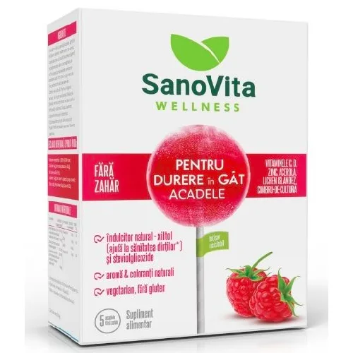 Wellness Acadele Durere In Gat Fara Zahar, 5buc, Sano Vita
