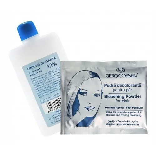 Pudra Decoloranta 30gr + Emulsie Oxidant 60ml Gratis Gerocossen