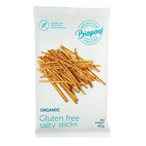 Grisine cu Sare fara Gluten, 45g, Biopont