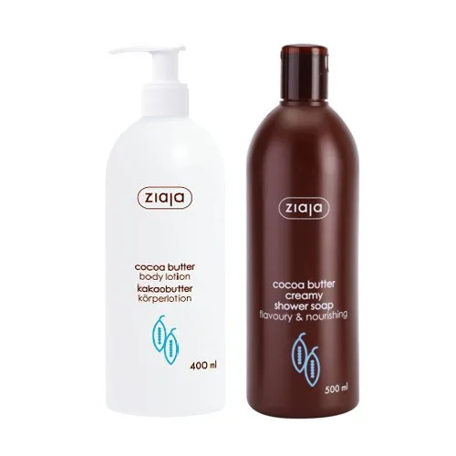 Pachet Lotiune Cocoa Butter 400ml + Cadou Gel de Dus 500ml Ziaja