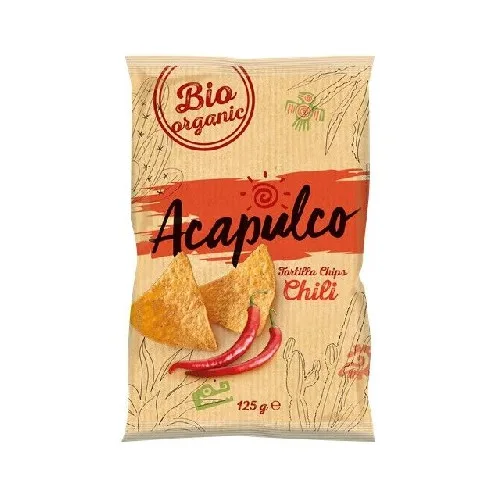 Tortilla Chips cu Chilli Eco 125g Acapulco