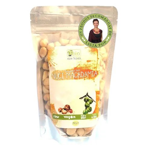 Nuci Macadamia Raw 250gr Obio