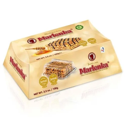 Prajitura cu miere si nuca, 100g, Marlenka