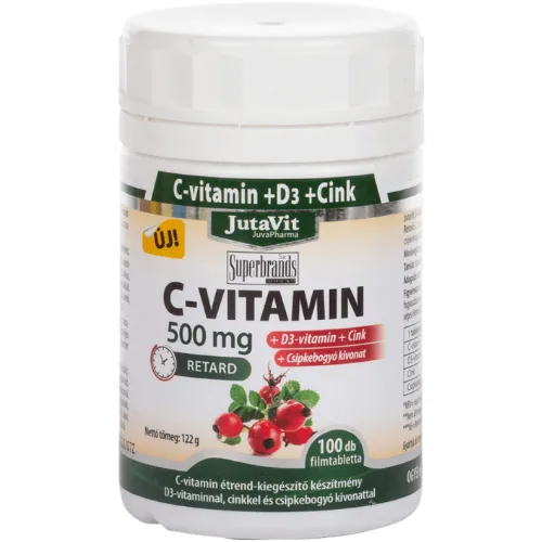 Vitamina C 500mg si D3 cu Extract de Macese 100cp Jutavit