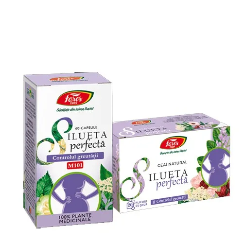 Silueta Perfecta Controlul Greutatii 60cps + Ceai Cadou Fares