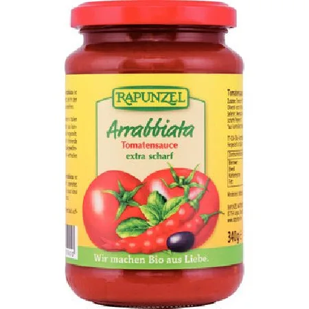 Sos de Tomate Arrabbiata Ecologic, 340gr, Rapunzel