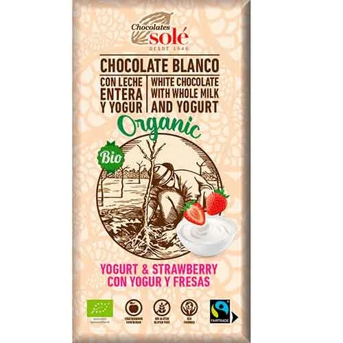 Ciocolata cu Iaurt si Capsuni, 100gr, Pronat