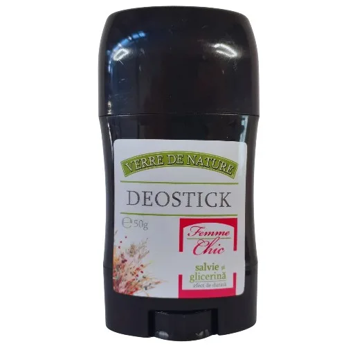 Deostick Femme Chic, cu Salvie si Glicerina, 50g, Verre de Nature