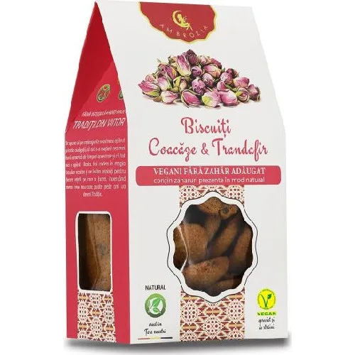 Biscuiti Vegani cu Coacaze si Trandafiri 150gr Hiper Ambrozia