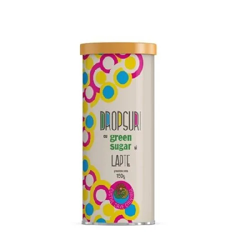 Dropsuri Green Sugar Lapte, 150g (cutie carton), Remedia
