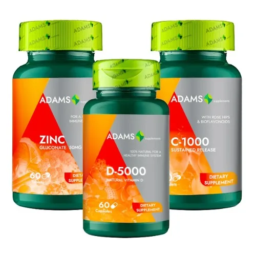 Pachet de Imunitate - Vit. C + Vit. D + Zinc