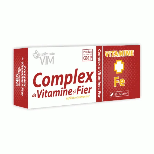Complex de vitamine si fier 30 caps. Suplimente VIM
