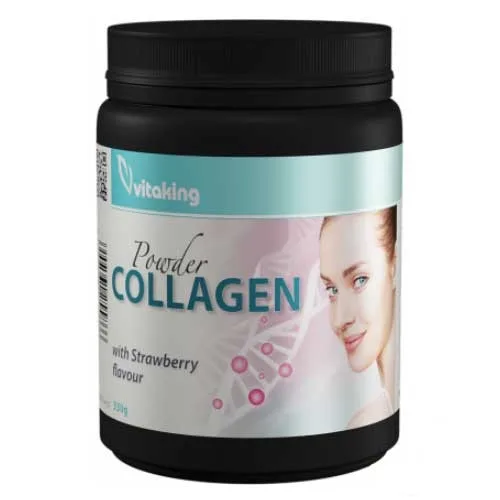Colagen cu Vitamina C Gust de Capsuni 330g Vitaking
